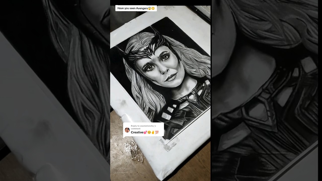 Wanda maximoff (Scarlet witch) realistic drawing 