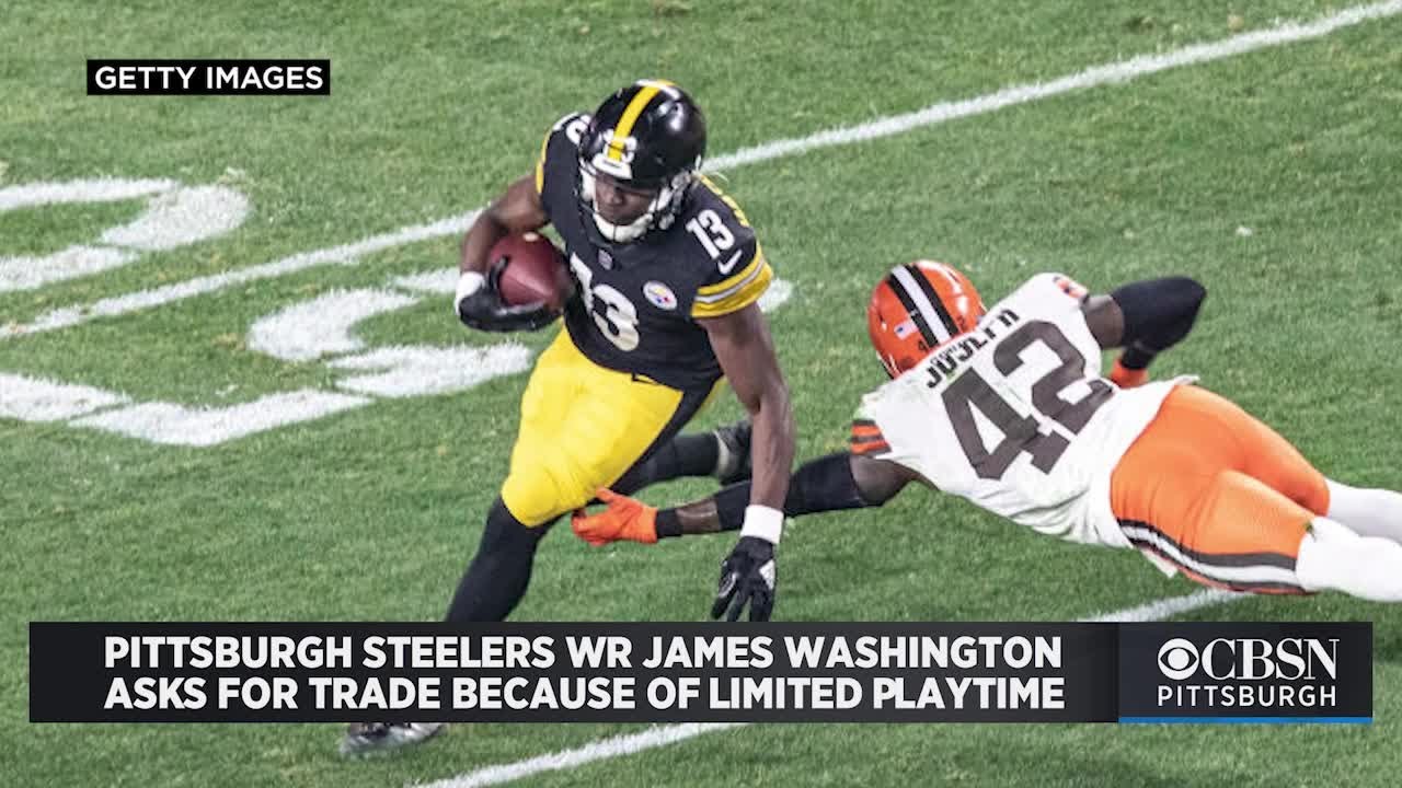 Report: Pittsburgh Steelers WR James Washington Asks For Trade Because Of Limited Playtime