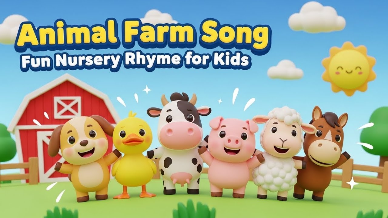 Animal Farm Song | Fun Nursery Rhyme for Kids 