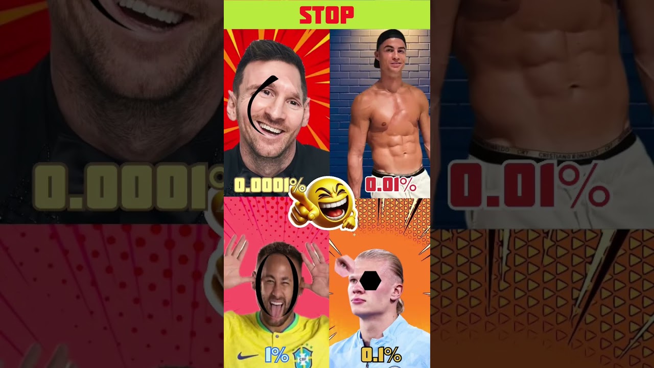 Stop Challenge ⚡ Only 00.0001% Can Stop | Ronaldo || Messi || Neymar Jr 