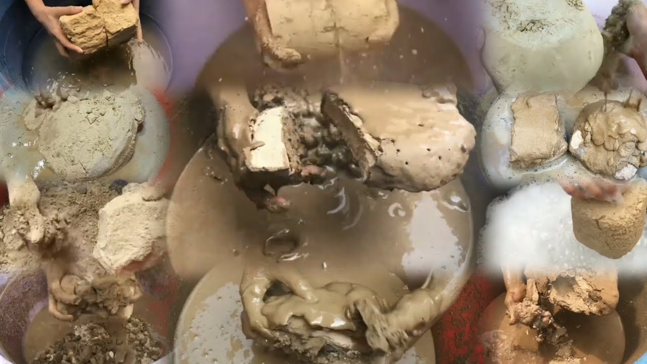 Asmr Edits pure mud lovers😍nonstop different mud texture water ...