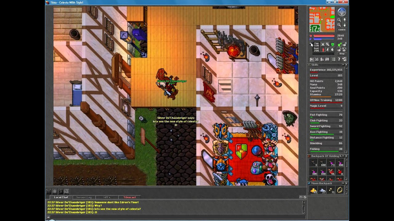 Tibia - Celesta Server - Decorating Edron city with style! - YouTube