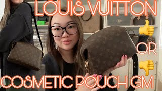 1 WEEK UPDATE ON THE NEW LOUIS VUITTON COSMETIC POUCH GM M46458 + WHAT'S IN  MY BAG & IS IT WORTH IT? 