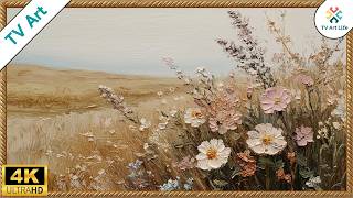 Meadow Wildflowers Frame TV Art | Soft Landscape Painting | 4 Hours | 4K Screensaver screenshot 4