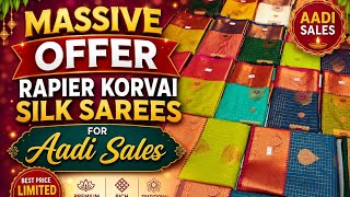 Massive Offer Sale மக்களே🤩 Rapier Sarees & 299/-Cotton | Elampillai Sarees | Sri Deiva Mahal Tex screenshot 1