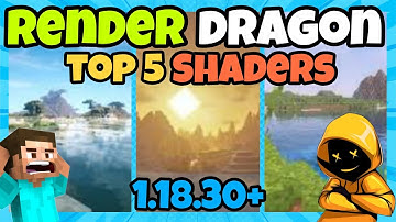 Top 5 Render Dragon Shaders For Mcpe | Render Dragon Shaders Mcpe 1.18 | In Hindi |