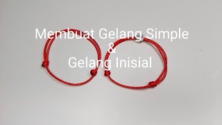 Tutorial Membuat Gelang Simple untuk Pemula, Simpul Mudah Untuk Membuat Gelang. Gelang Inisial.