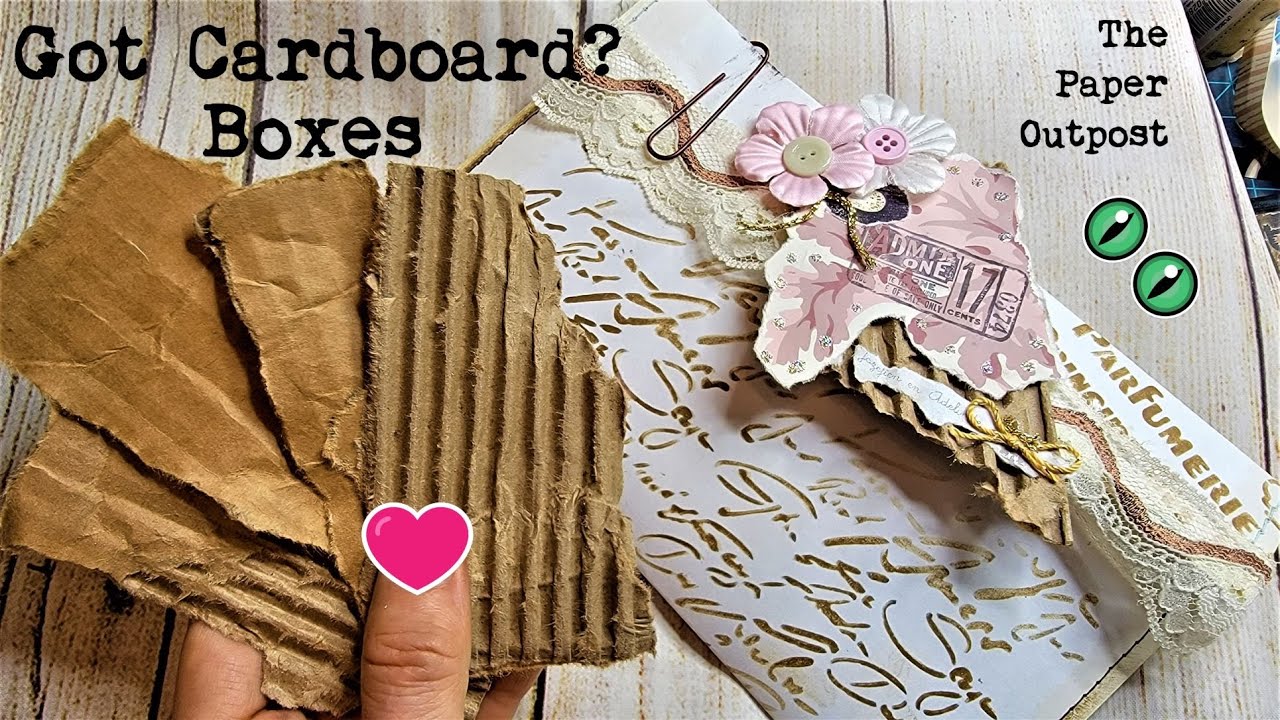 GOT CARDBOARD BOXES?! You have junk journal craft supplies! Easy Tutorial!  The Paper Outpost!