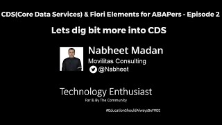 CDS(Core Data Services) & Fiori Elements for ABAPers - Episode 2 Profile