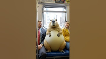 天啊好梦幻 カピバラが魔法のようにレインボーの泡をまき散らす！ #capybara #カピバラ #cute #funny #animals