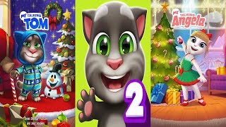 My Talking Tom2 Vs My Talking Angela Vs My Talking Tom Tom Loves Angela Talking Tom Gameplay Ep3832