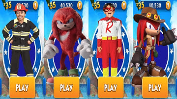 Tag with Ryan vs Sonic Dash - Combo Panda vs Treasure Hunter Knuckles - New Sonic Costumes Unlocked