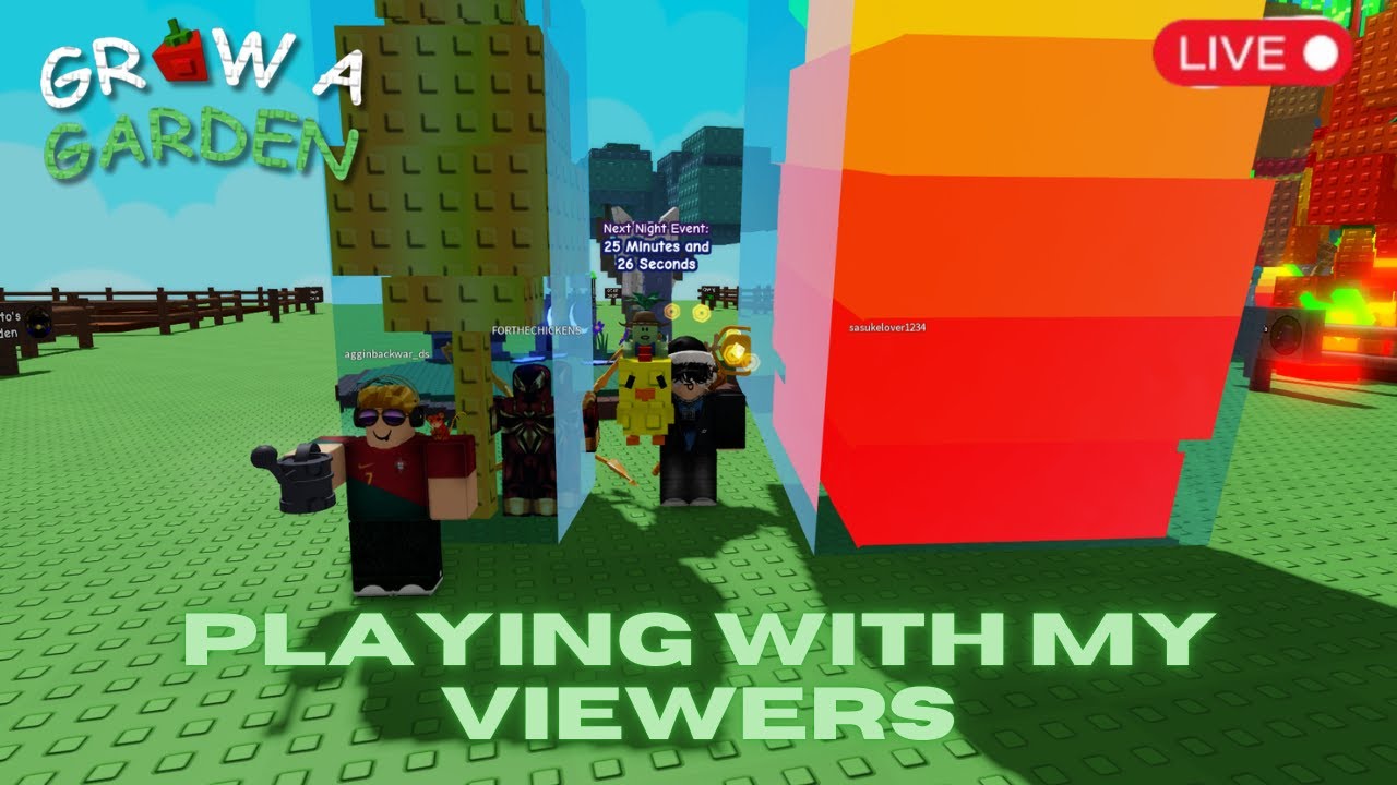 LIVE 🔴 Playing With My Viewers! | Grow A Garden - YouTube