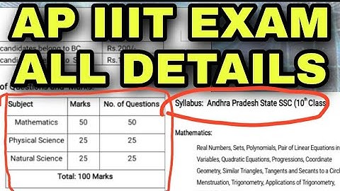 Official IIIT EXAM Details 2020|Ap iiit Notification 2020|IIIT Entrance Exam 2020|RGUKT IIIT|AP IIIT