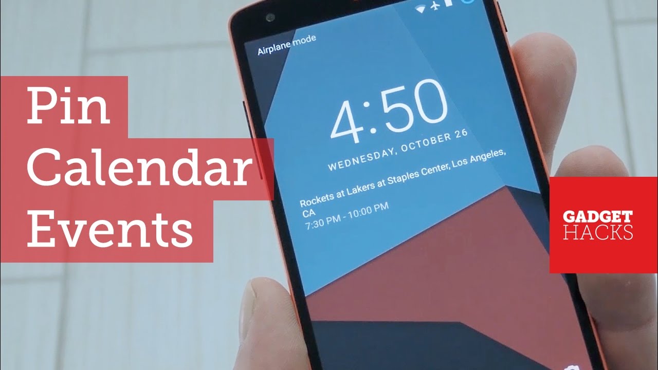 Pin Your Calendar Events to Android's Lock Screen [HowTo