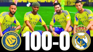 FC 25 -MESSI RONALDO NEYMAR &amp; MBAPPE | ALL STARS | AL NASSR 100-0 REAL MADRID