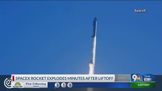 SpaceX rocket explodes minutes after liftoff.