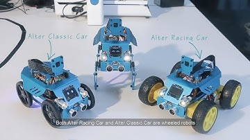 Adeept Alter Raspberry Pi Robot Car Kit 3-in-1 STEAM Robot Kit with OLED Display Target Tracking