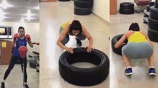 Rakul Preet Singh Hard Workout At Gym