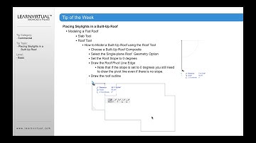 Placing Skylights in a Built Up Roof in ARCHICAD