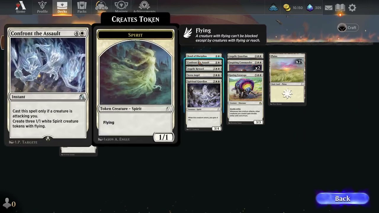 How to play the basic white deck keep the peace in mtg arena
