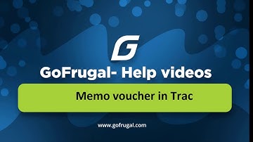 How to create a memo voucher in GOFRUGAL TRAC?