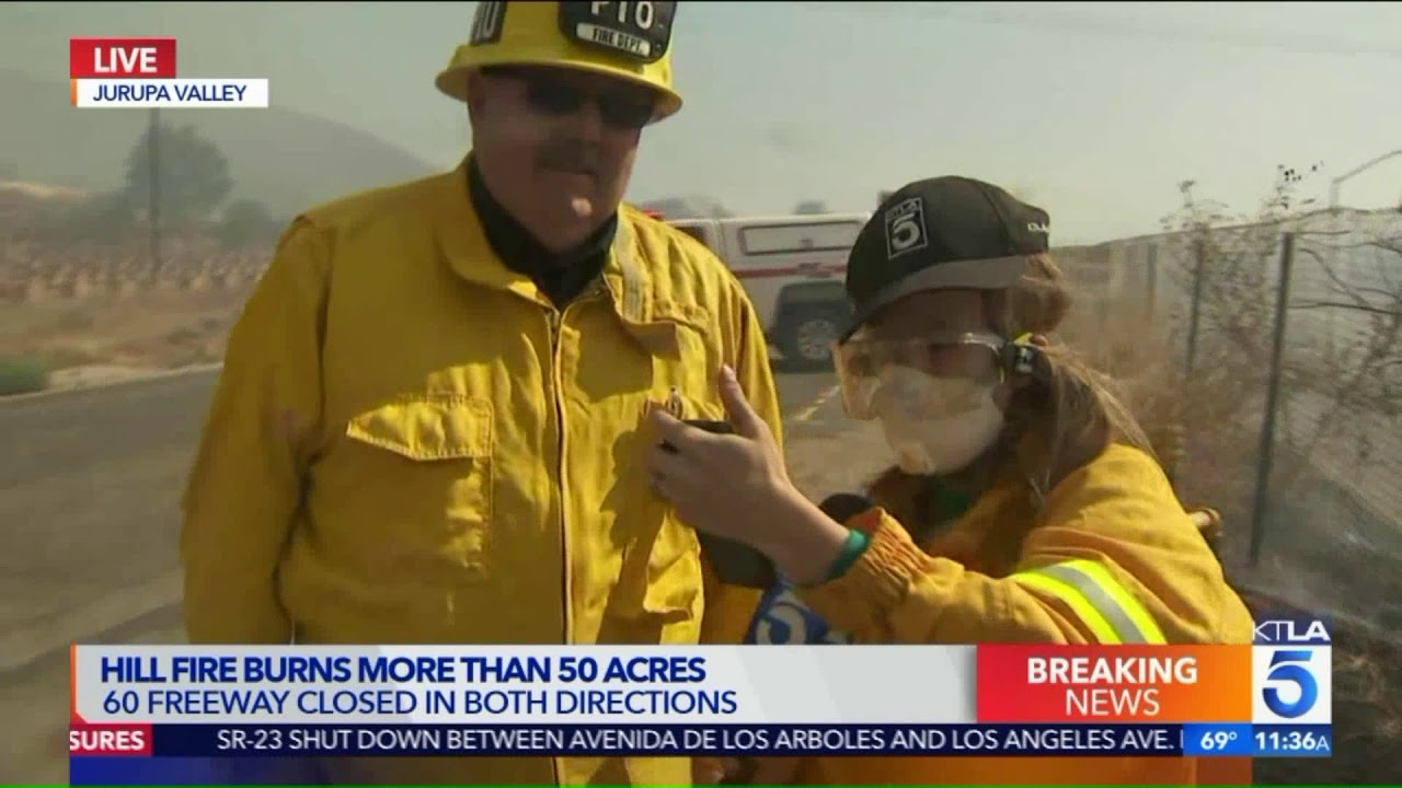Brush Fire Prompts Mandatory Evacuations in Jurupa Valley - YouTube