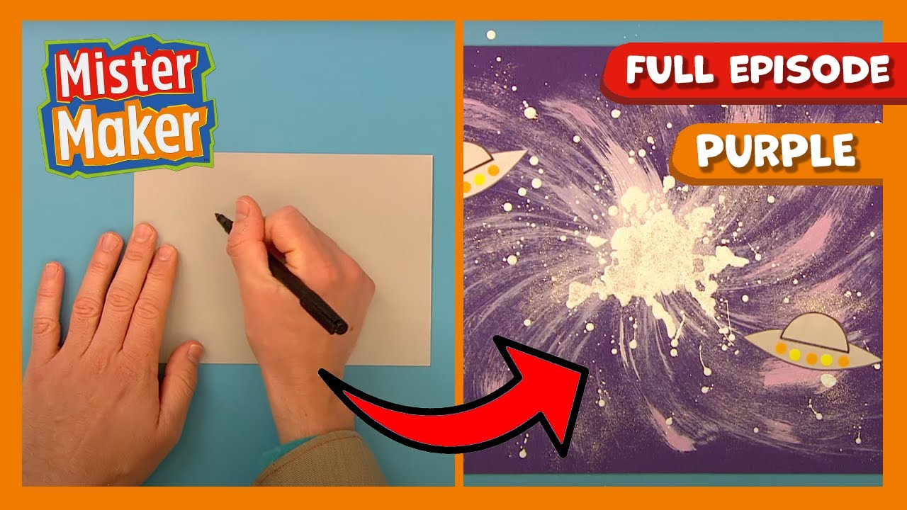 Mister Maker Arty Party 🎨 Series 1, Episode 2 | Purple 💜 | FULL EPISODE