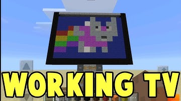 WORKING TV IN MCPE // command block trick [Minecraft PE 1.0.5]