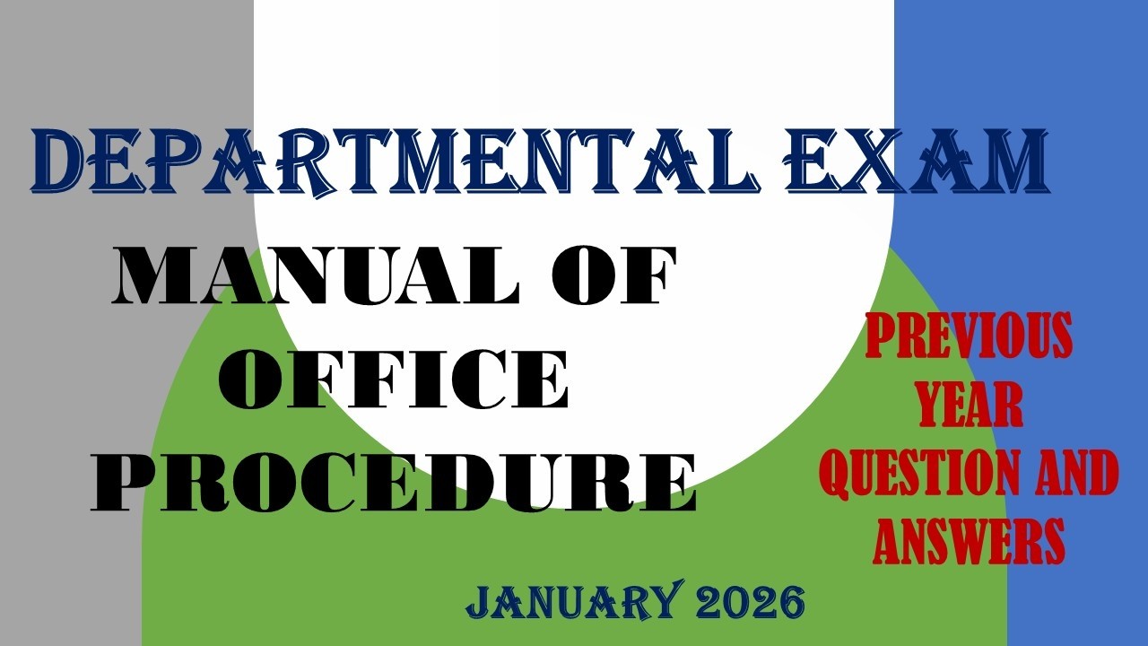 Departmental Exam MOP Part-3 |Previous year question and answers|