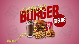 Burger Bouncy Social Media Ad.