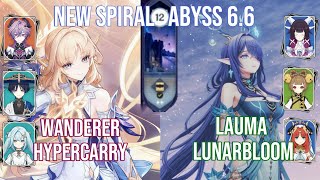 New Spiral abyss 6.6| C1 Wanderer Hypercarry &amp; C0 Lauma Lunar Bloom | Zenless Zone Zero 