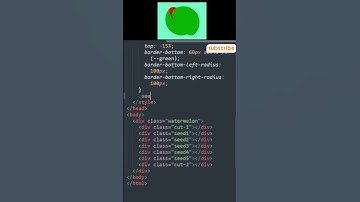 WaterMelon in CSS #css #csstutorial #html #js