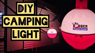 Diy Camping Light / Big Bobber Floating Cooler / Bucket Light / Camping Hacks / Rv Hacks