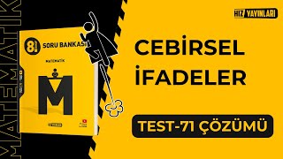 Hız Yayınları 8.Sınıf Lgs Matematik Test-71 Yeni Nesil Soru Çözümleri Cebirsel İfadeler