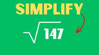 Simplify Square Root 147