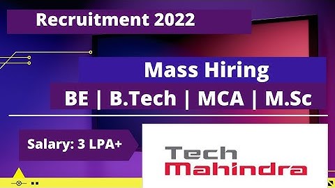 Tech Mahindra Off Campus Drive For 2022 Batch | Tech Mahindra Recruitment 2022 | Hiring 2021 Batch