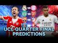 UEFA Champions League 2025/26 QUARTER FINAL PREDICTIONS 🔥⚽