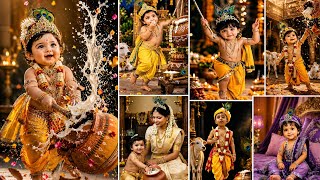 Baby Janmashtami photo editing prompts | Janmashtami photo editing | Krishna photo editing prompt screenshot 3
