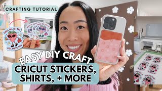 Simple DIY Projects | explaining how to make cricut holographic stickers, heat transfer, sublimation