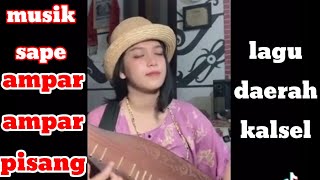 cewe cantik bawa musik sape ampar ampar pisang#sapeborneo