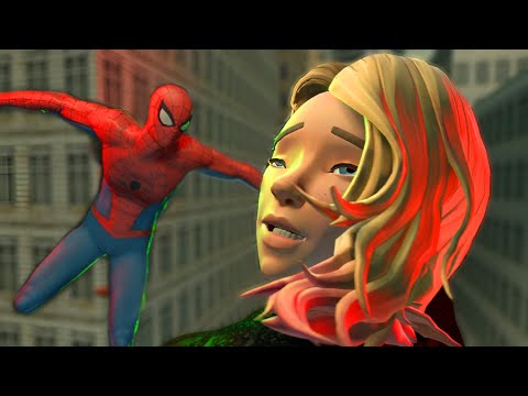 Giantess Gwen Stacy vs Spider man / Spider gwen growth up!