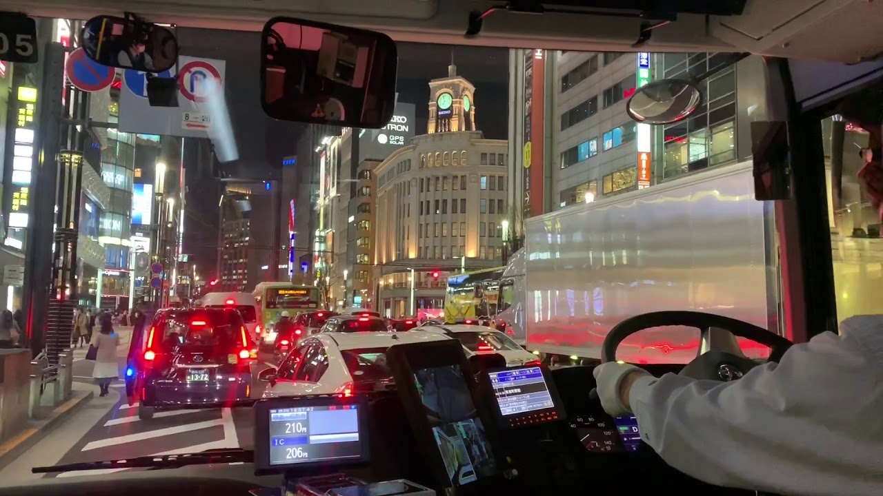 トヨタ燃料電池バス【SORA】に乗って ー勝どき橋・銀座・有楽町ーFUEL  CELL BUS・Tokyo japan