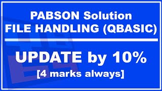 PABSON file handling solution || SEE Class 10 Computer Profile