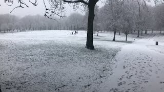 Snowy Scenes In Manchester With Met Office Yellow Warning