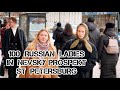 100 russian ladies in nevsky prospekt of st petersburg