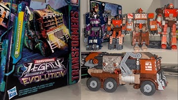 Transformers legacy evolution voyager class trashmaster full review. Generations junkion figure