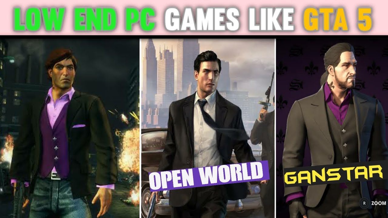 Low end pc games like gta 5Open world YouTube