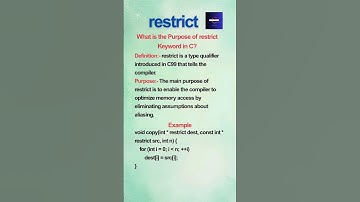 🔒 restrict Keyword in C Explained ✨ | Boost Performance | Interview Tips #shortsfeed #shorts #viral