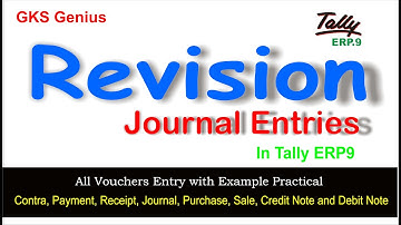 All vouchers entry in Tally ERP9 in Hindi || By Gaurav